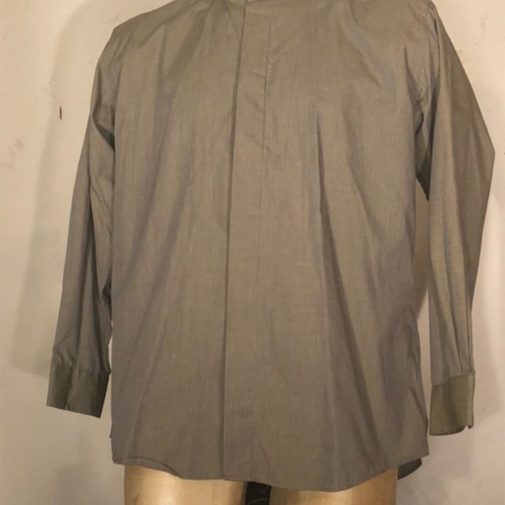 Ziedler & Ziedeler, Tab collar shirt, Long sleeve, Green 16/32